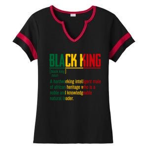 African Pride Black History Month Black King Definition Gift Ladies Halftime Notch Neck Tee