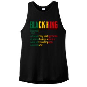 African Pride Black History Month Black King Definition Gift Ladies PosiCharge Tri-Blend Wicking Tank