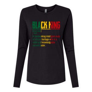 African Pride Black History Month Black King Definition Gift Womens Cotton Relaxed Long Sleeve T-Shirt