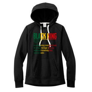 African Pride Black History Month Black King Definition Gift Women's Fleece Hoodie