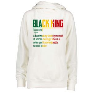 African Pride Black History Month Black King Definition Gift Womens Funnel Neck Pullover Hood