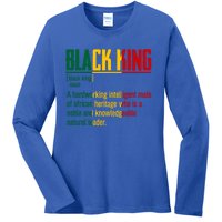 African Pride Black History Month Black King Definition Gift Ladies Long Sleeve Shirt