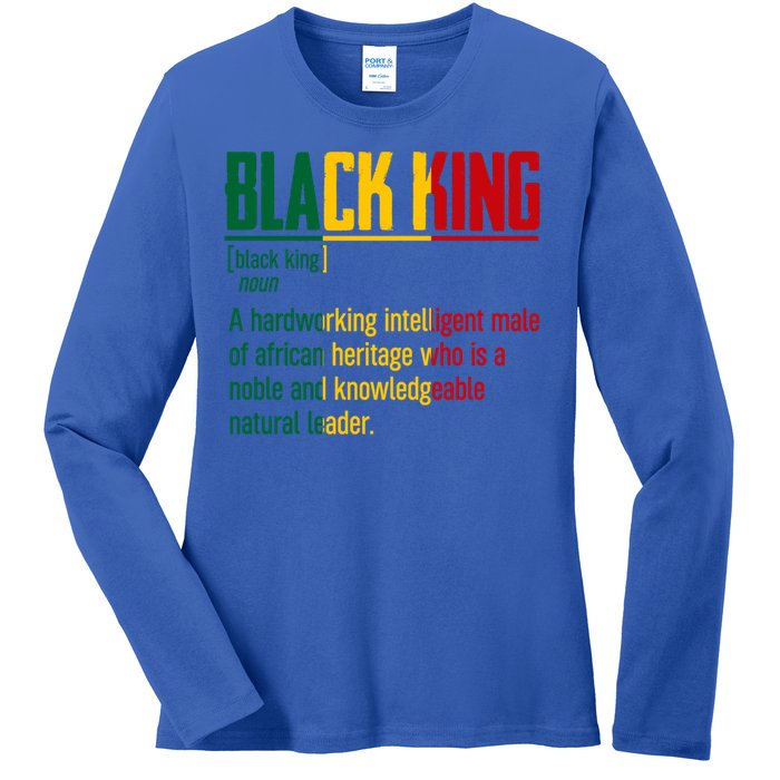 African Pride Black History Month Black King Definition Gift Ladies Long Sleeve Shirt