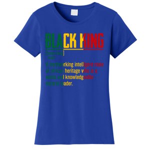 African Pride Black History Month Black King Definition Gift Women's T-Shirt