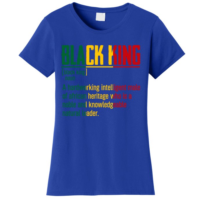 African Pride Black History Month Black King Definition Gift Women's T-Shirt