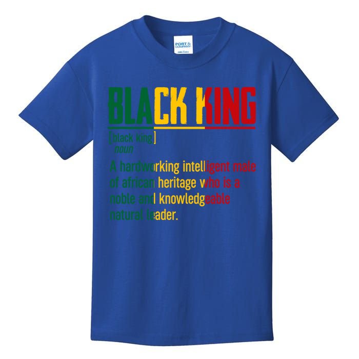 African Pride Black History Month Black King Definition Gift Kids T-Shirt