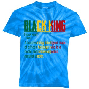 African Pride Black History Month Black King Definition Gift Kids Tie-Dye T-Shirt