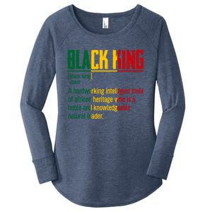 African Pride Black History Month Black King Definition Gift Women's Perfect Tri Tunic Long Sleeve Shirt