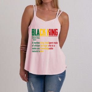 African Pride Black History Month Black King Definition Gift Women's Strappy Tank