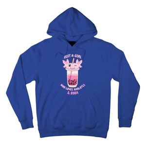 Axolotl Pink Bubble Tea Boba Just A Who Loves Axolotls Great Gift Hoodie