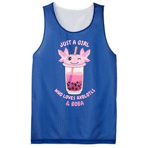 Axolotl Pink Bubble Tea Boba Just A Who Loves Axolotls Great Gift Mesh Reversible Basketball Jersey Tank