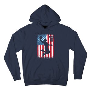 American Patriotic Basketball 4th Of July US Flag Boy Hoodie