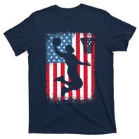 American Patriotic Basketball 4th Of July US Flag Boy T-Shirt