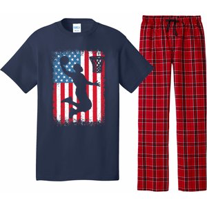 American Patriotic Basketball 4th Of July US Flag Boy Pajama Set