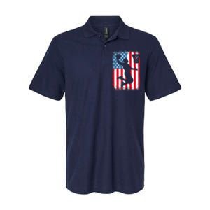 American Patriotic Basketball 4th Of July US Flag Boy Softstyle Adult Sport Polo