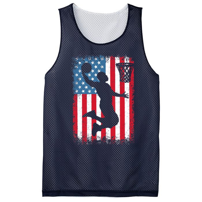 American Patriotic Basketball 4th Of July US Flag Boy Mesh Reversible Basketball Jersey Tank