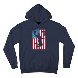 American Patriotic Basketball 4th Of July US Flag Boy Tall Hoodie