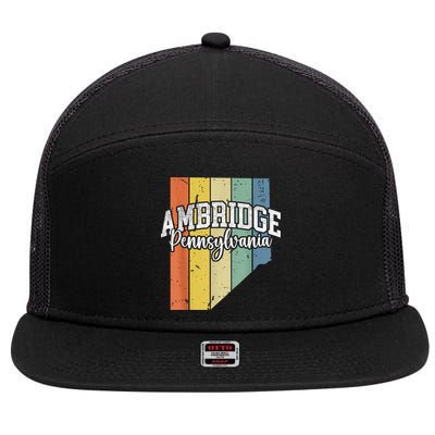 Ambridge Pennsylvania Bridger Pride 15003 Beaver County 7 Panel Mesh Trucker Snapback Hat