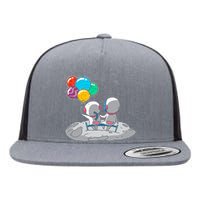 Astronaut Planet Balloon Outerspace Exploration Cosmonaut Flat Bill Trucker Hat