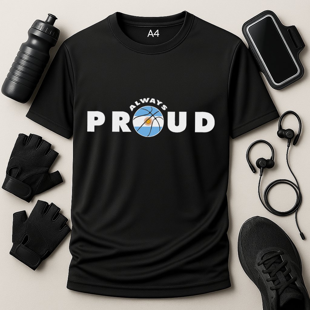 Always Proud Bandera Argentina Flag Basketball Fan Lover Cooling Performance Crew T-Shirt