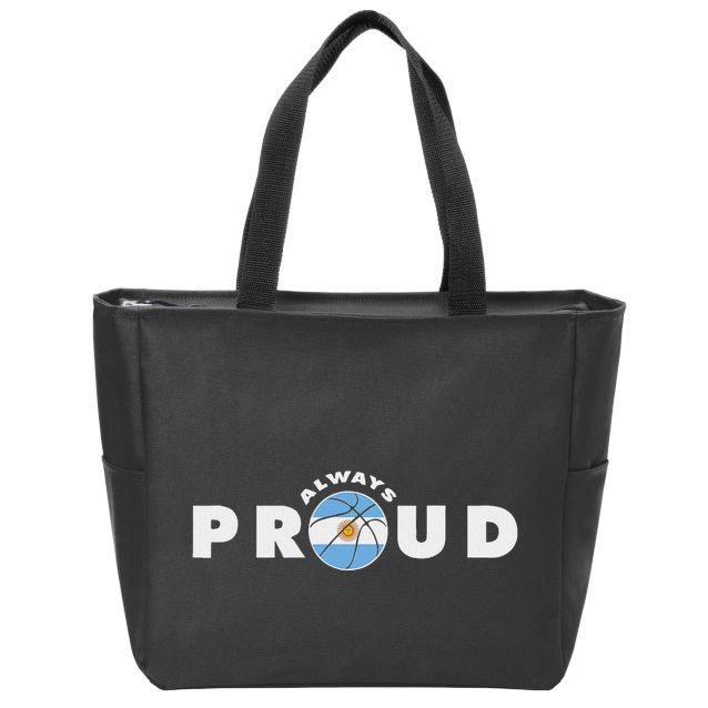 Always Proud Bandera Argentina Flag Basketball Fan Lover Zip Tote Bag
