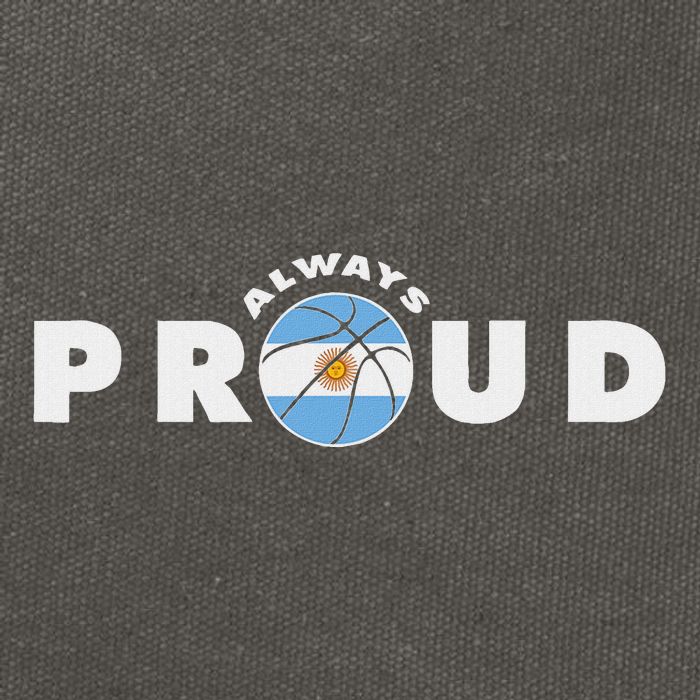 Always Proud Bandera Argentina Flag Basketball Fan Lover Cotton Canvas Backpack
