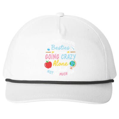 Assistant Principal Besties Assistant Principals Gift Snapback Five-Panel Rope Hat