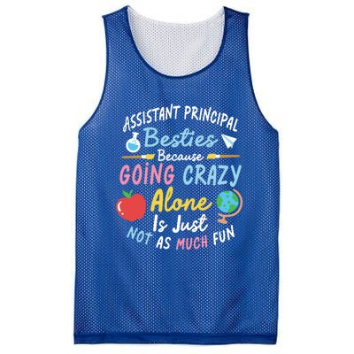 Assistant Principal Besties Assistant Principals Gift Mesh Reversible Basketball Jersey Tank