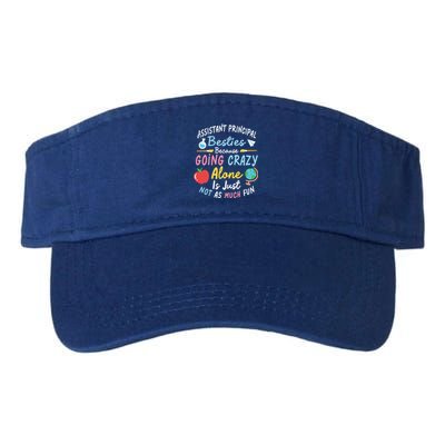 Assistant Principal Besties Assistant Principals Gift Valucap Bio-Washed Visor