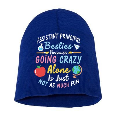 Assistant Principal Besties Assistant Principals Gift Short Acrylic Beanie