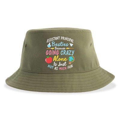 Assistant Principal Besties Assistant Principals Gift Sustainable Bucket Hat