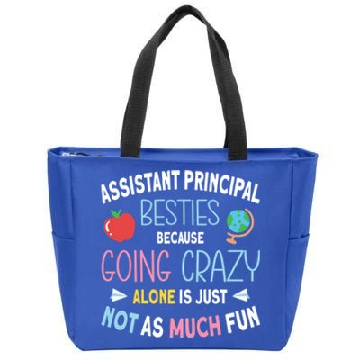 Assistant Principal Besties Gift Zip Tote Bag