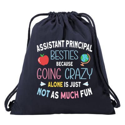 Assistant Principal Besties Gift Drawstring Bag