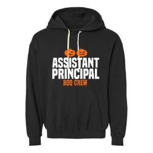 Assistant Principal Boo Crew Halloween Assistant Principal Cute Gift Garment-Dyed Fleece Hoodie