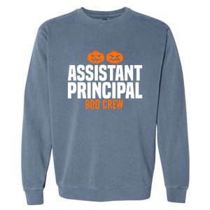 Assistant Principal Boo Crew Halloween Assistant Principal Cute Gift Garment-Dyed Sweatshirt