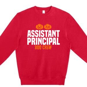 Assistant Principal Boo Crew Halloween Assistant Principal Cute Gift Premium Crewneck Sweatshirt