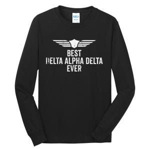 Airplane Pilot Best Dad Flying Gift Tall Long Sleeve T-Shirt