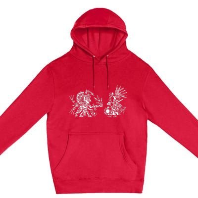 Aztec People Civilization Mask Mexico Face Ethnic Maya Gift Premium Pullover Hoodie