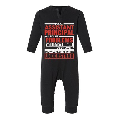 Assistant Principal Cute Gift Infant Fleece One Piece