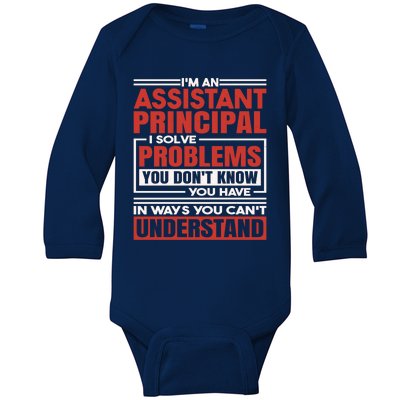 Assistant Principal Cute Gift Baby Long Sleeve Bodysuit