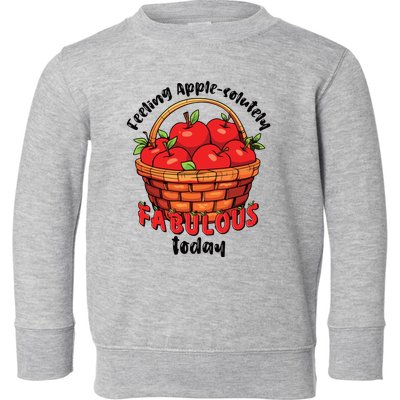 Apple Picking Crew Funny Apple Harvest Matching Family Squad Toddler Sweatshirt