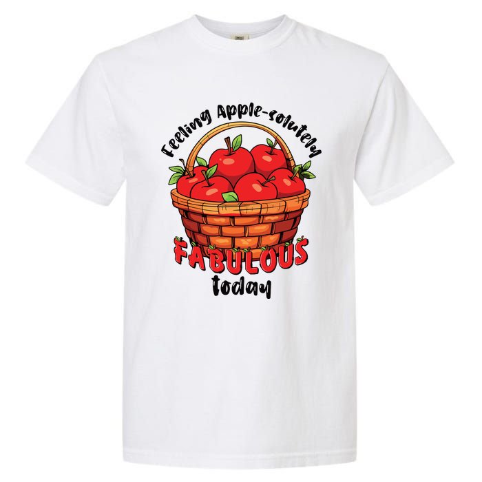 Apple Picking Crew Funny Apple Harvest Matching Family Squad Garment-Dyed Heavyweight T-Shirt