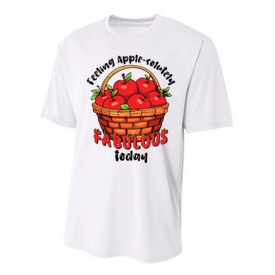 Apple Picking Crew Funny Apple Harvest Matching Family Squad Performance Sprint T-Shirt