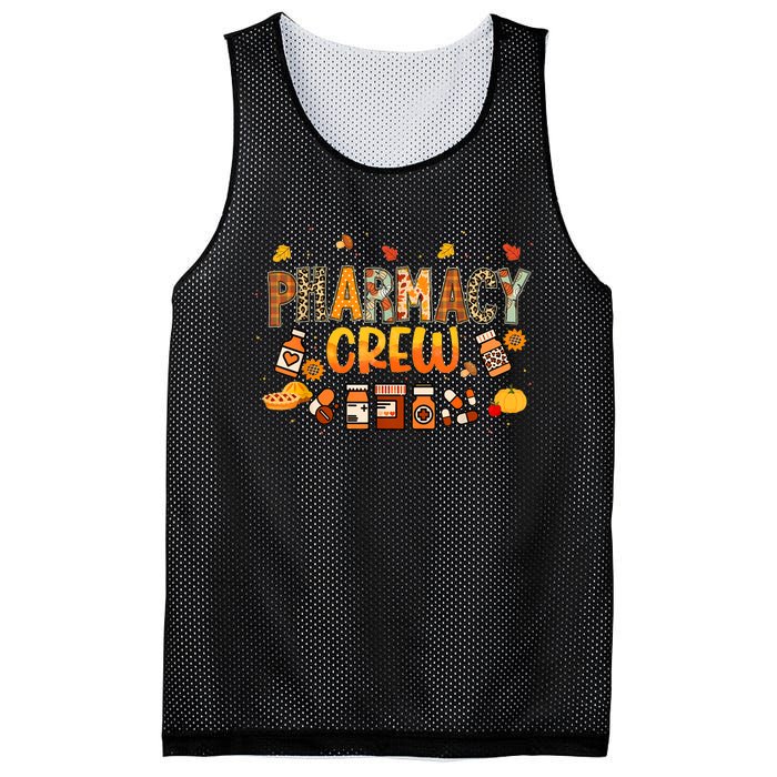 Autumn Pharmacy Crew Pharmacist Squad Fall Leaves Pumpkin Gift Mesh Reversible Basketball Jersey Tank