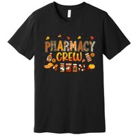 Autumn Pharmacy Crew Pharmacist Squad Fall Leaves Pumpkin Gift Premium T-Shirt