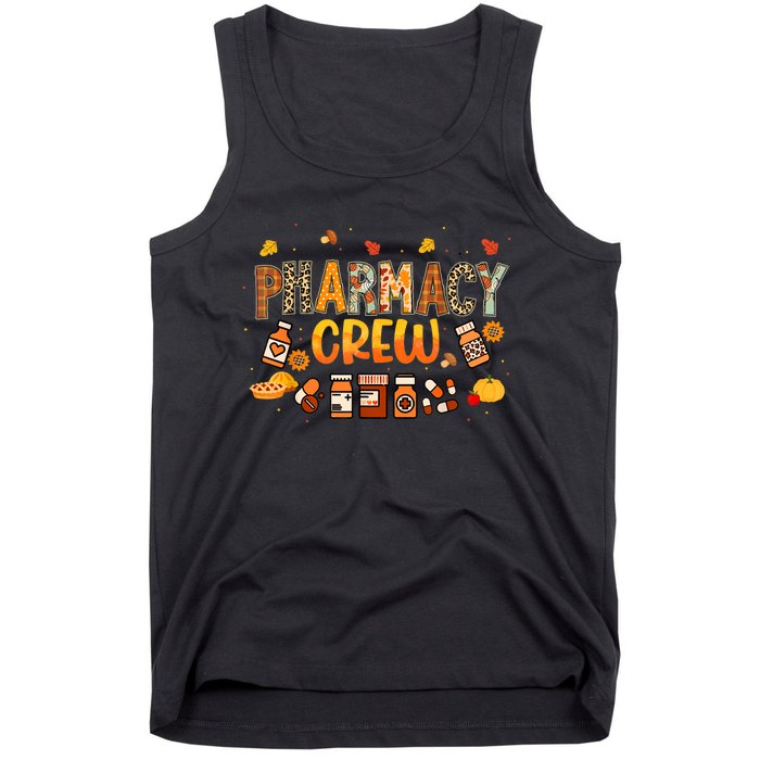 Autumn Pharmacy Crew Pharmacist Squad Fall Leaves Pumpkin Gift Tank Top