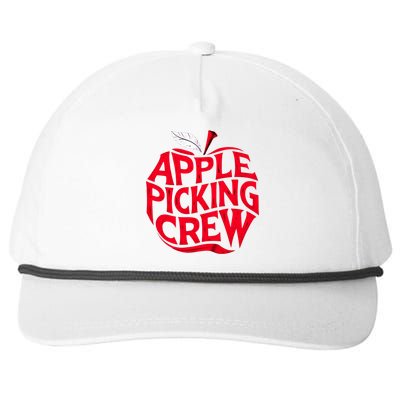 Apple Picking Crew Funny Orchard Harvest Season Fall Autumn Snapback Five-Panel Rope Hat