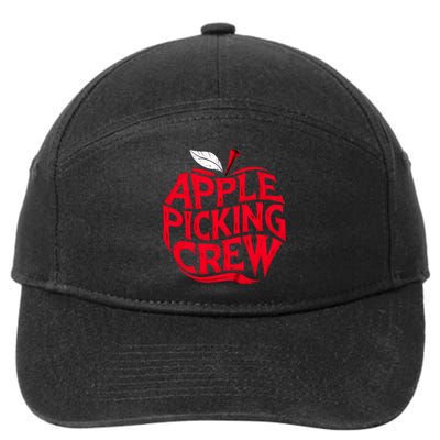 Apple Picking Crew Funny Orchard Harvest Season Fall Autumn 7-Panel Snapback Hat