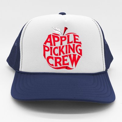 Apple Picking Crew Funny Orchard Harvest Season Fall Autumn Trucker Hat