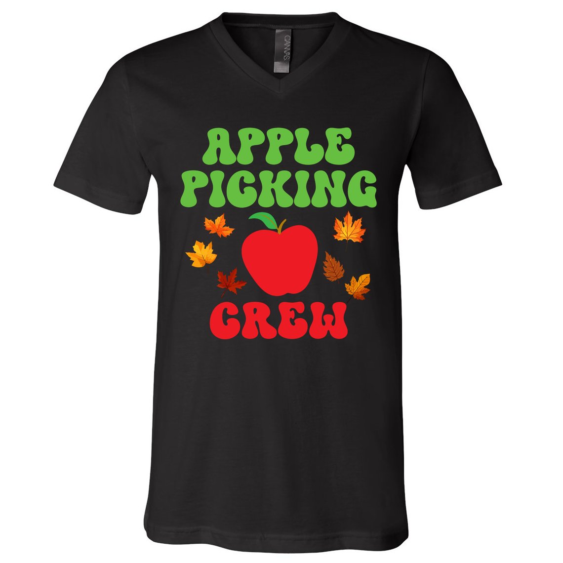 Apple Picking Crew Fall Family Outfit Autumn Fall Apple Lover Apple Picking V-Neck T-Shirt